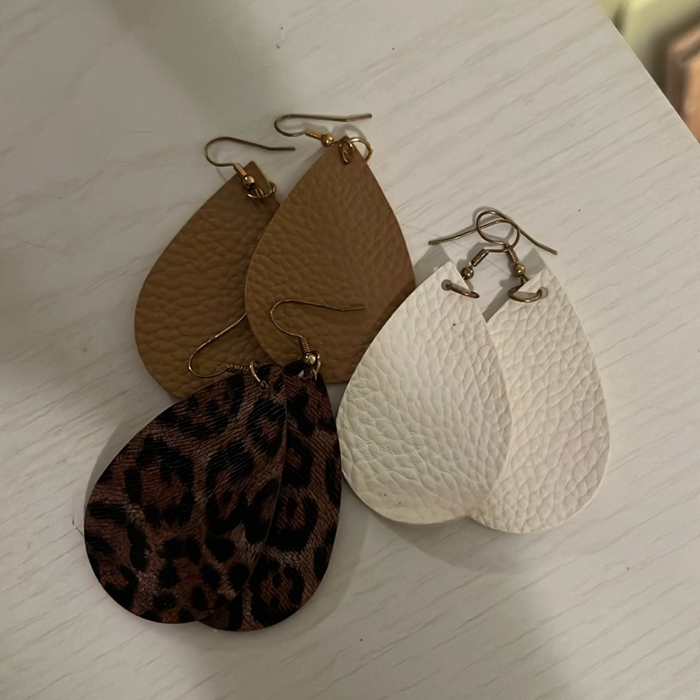 felt drop earrings, set of 3!